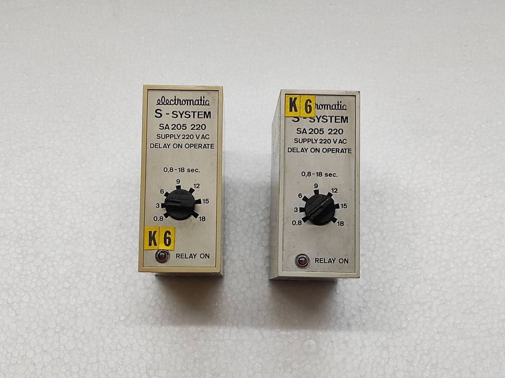 Electromatic S-System SA 205 220 Delay on Operate 220V AC 0.8-18 SEC SA205220