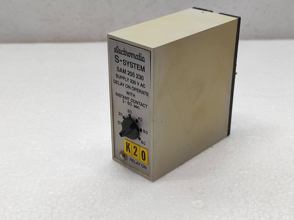 Electromatic SAM 205 230 Delay on Operate 230V AC 3-60 Seconds SAM205230