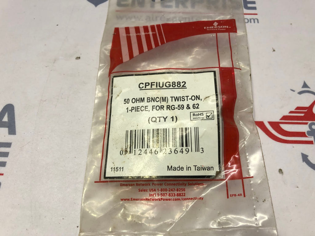 EMERSON CPFIUG882 BNC CONNECTOR 50 OHM FOR RG-59 & 62