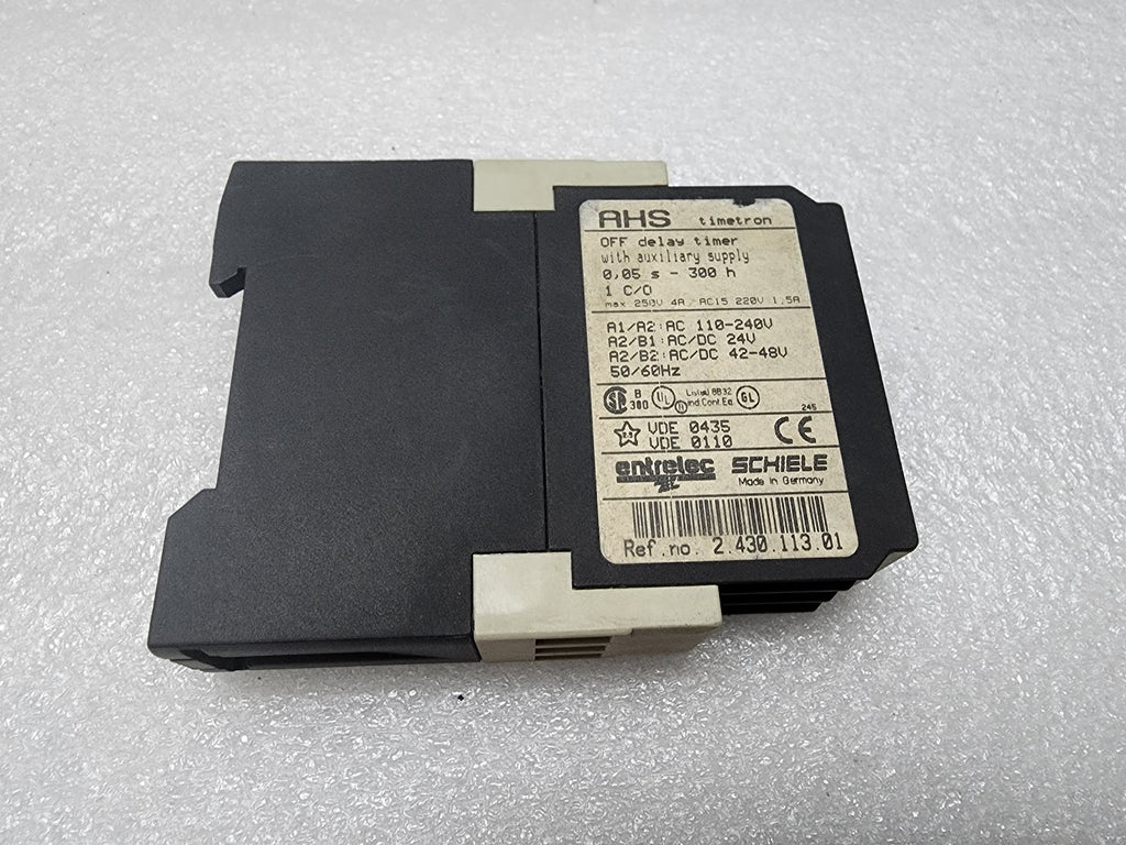 ENTRELEC AHS OFF DELAY TIMER 2.430.113.01 110-240VAC/24VUC/42-48VUC