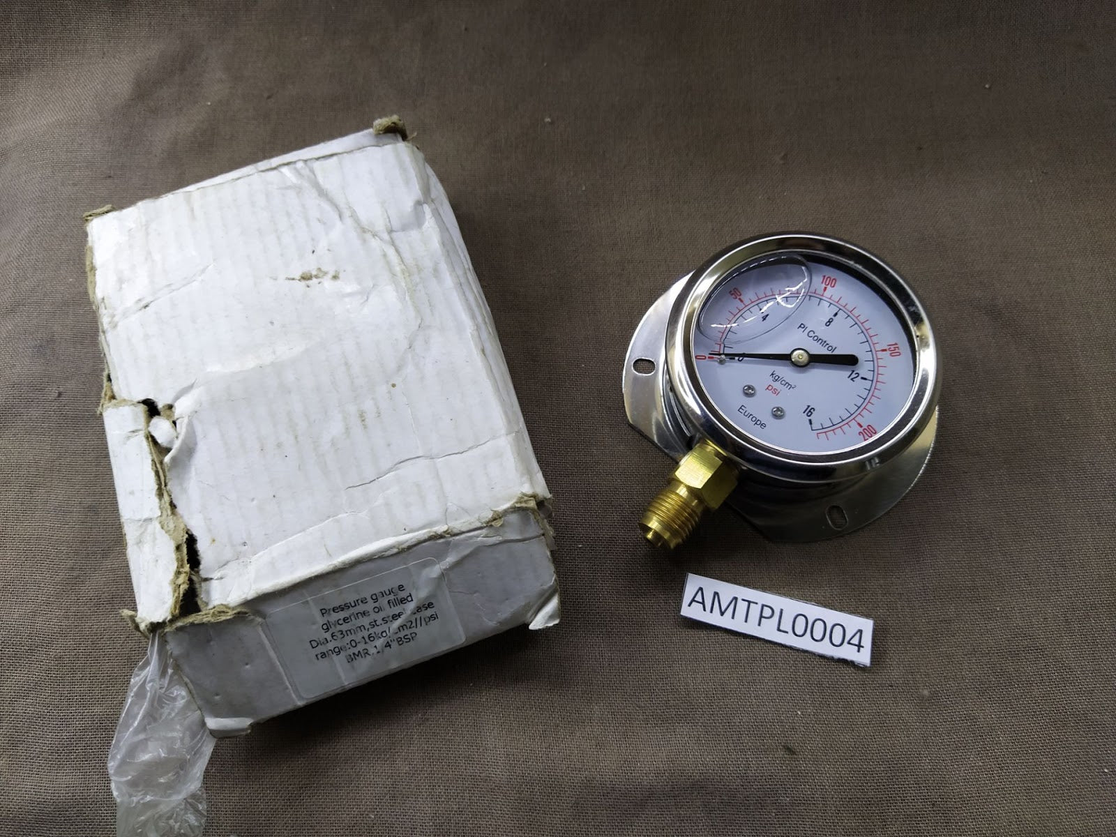 Europe PI Control Pressure Gauge 0-16 KG/CM2 PSI 63MM SS CASE
