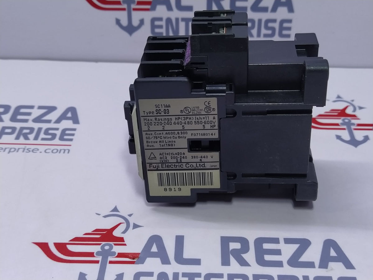 Fuji Electric SC-03 (11) Magnetic Contactor 20A Coil Voltage 400-440V SC11AA