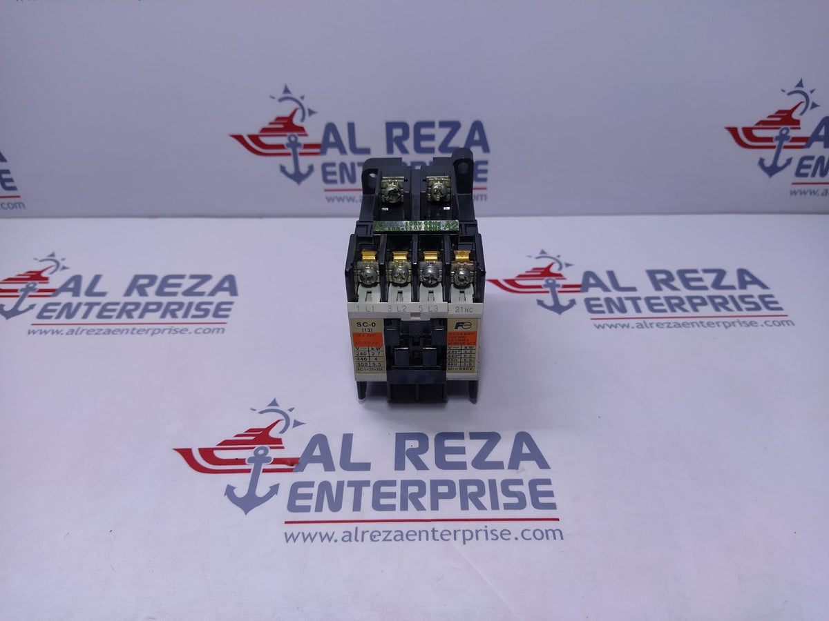 FUJI ELECTRIC SC-0 MAGNETIC CONTACTOR 3-POLE 20A MOTOR CONTACTOR, COIL 100-110V