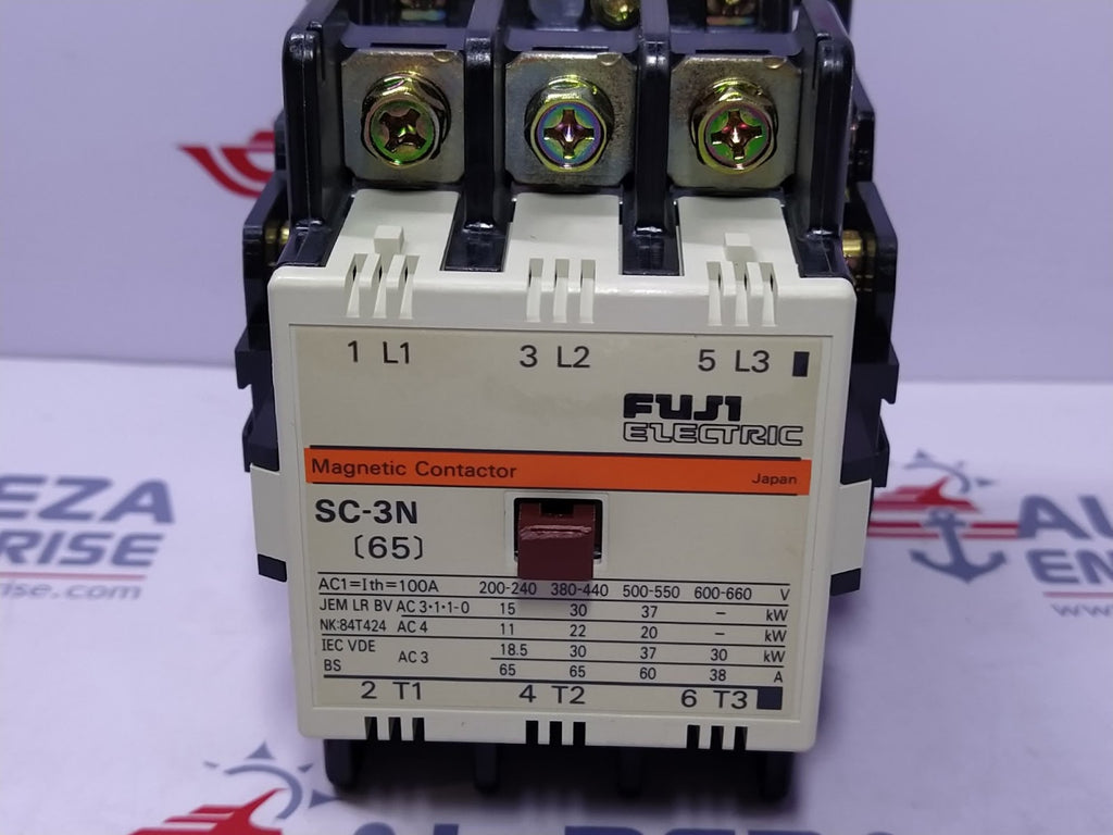 Fuji SC-3N (65) Magnetic Contactor 100A Coil Voltage 400-440V 4NC2H0 SC-3N 440V