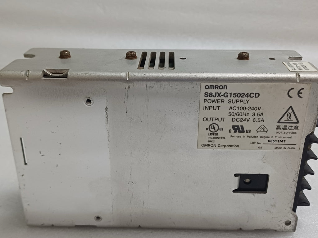 OMRON S8JX-G15024CD INDUSTRIAL SWITCHING POWER SUPPLY 24VDC 6.5A