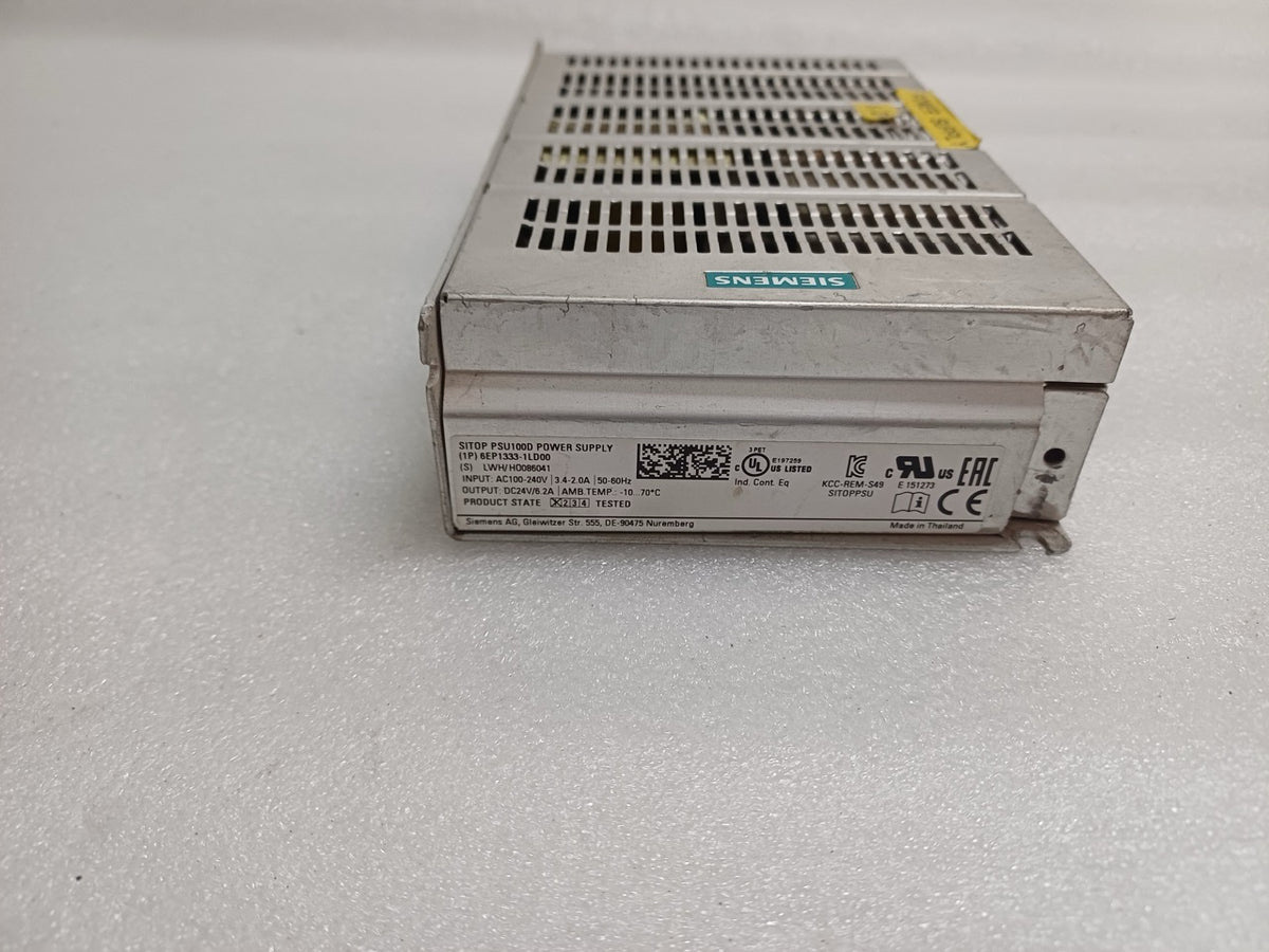 SIEMENS AG 6EP1333-1LD00 INDUSTRIAL POWER SUPPLY 24V DC 6.2A