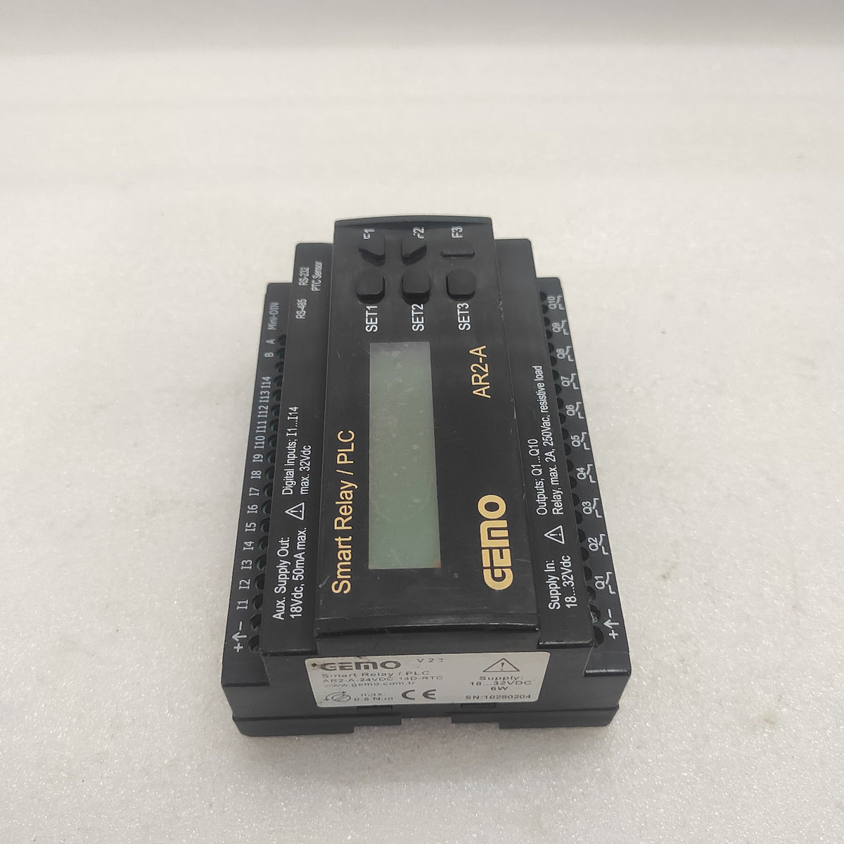 GEMO AR2-A-24VDC-14D-RTC SMART RELAY/PLC 18-32VDC