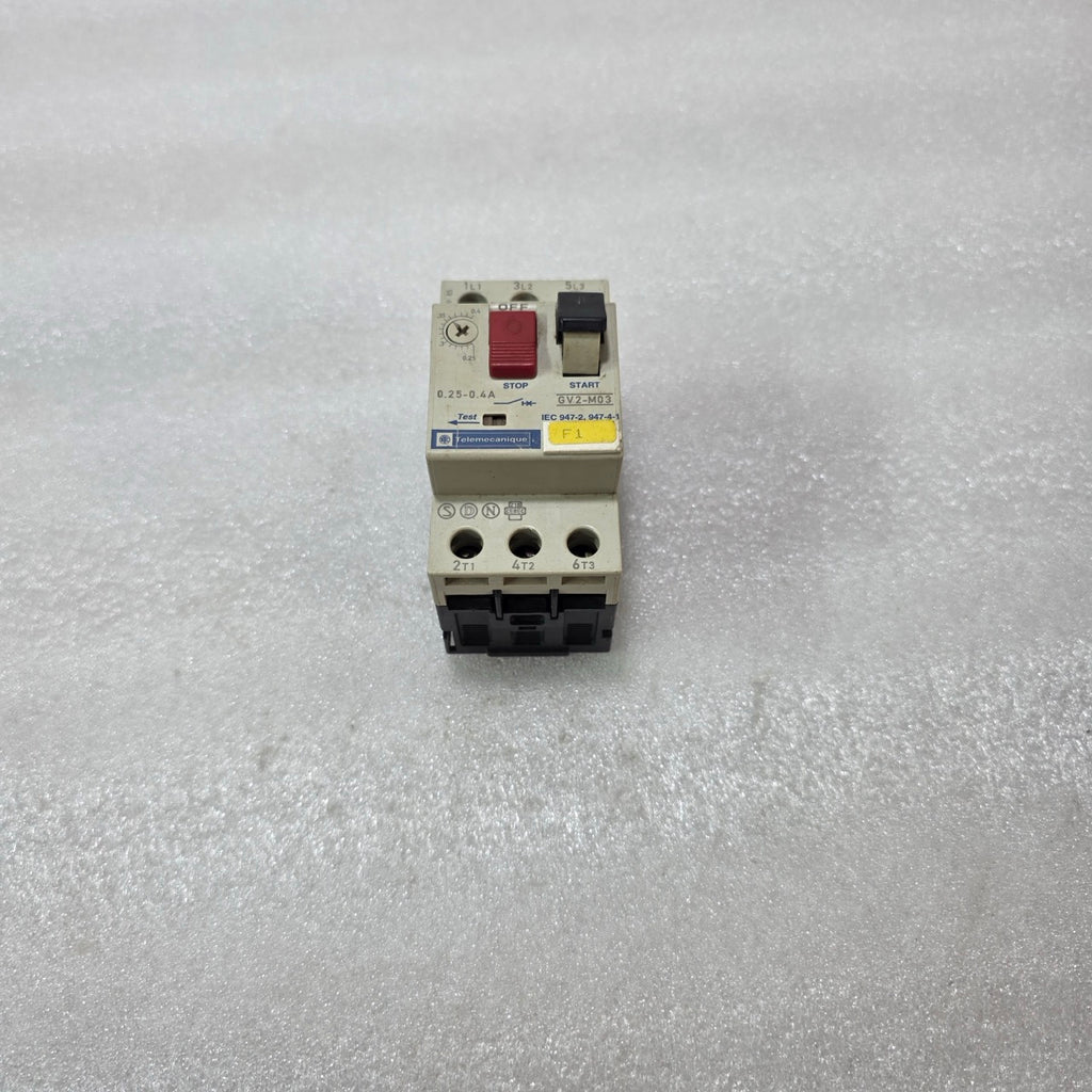 TELEMECANIQUE GV2-M03 MOTOR CIRCUIT BREAKER 0.25-0.4A 690V 3P