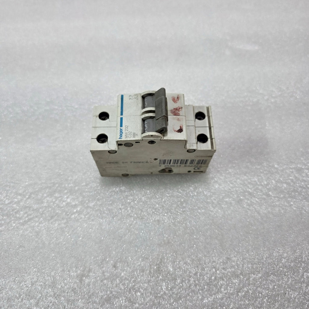 HAGER MW232 C32 2 POLE MINIATURE CIRCUIT BREAKER MCB 32A MADE IN FRANCE