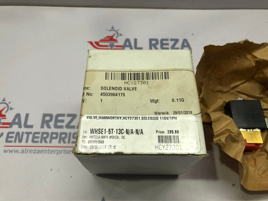 HAMWORTHY HCY27301 SOLENOID VALVE 110V