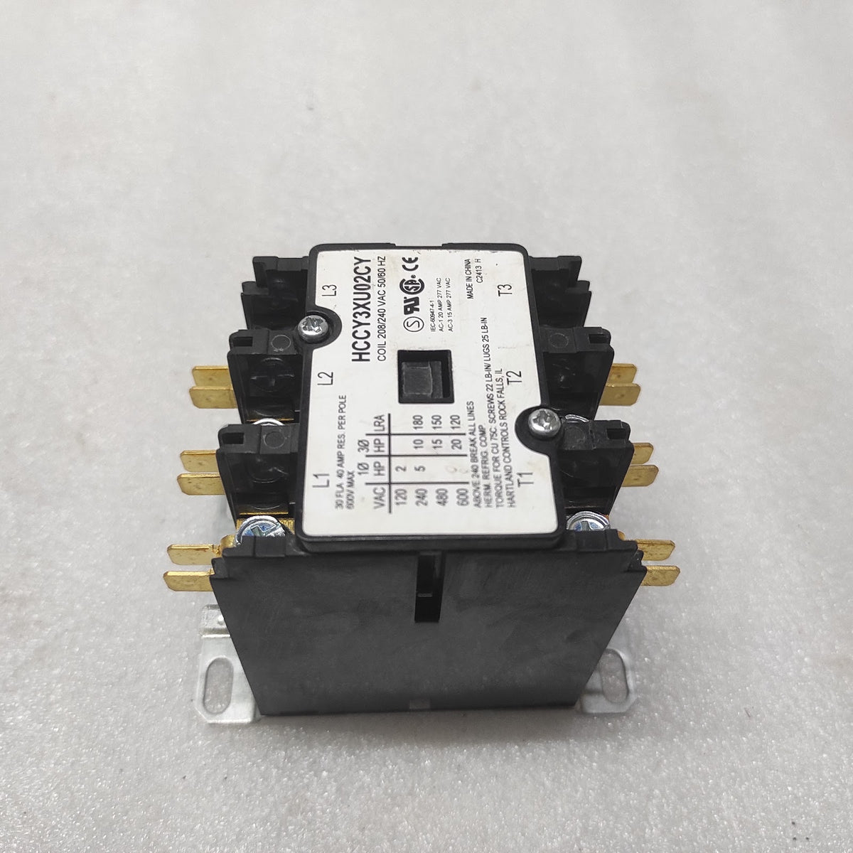 HARTLAND CONTROLS HCCY3XU02CY MAGNETIC CONTACTOR 208/240VAC