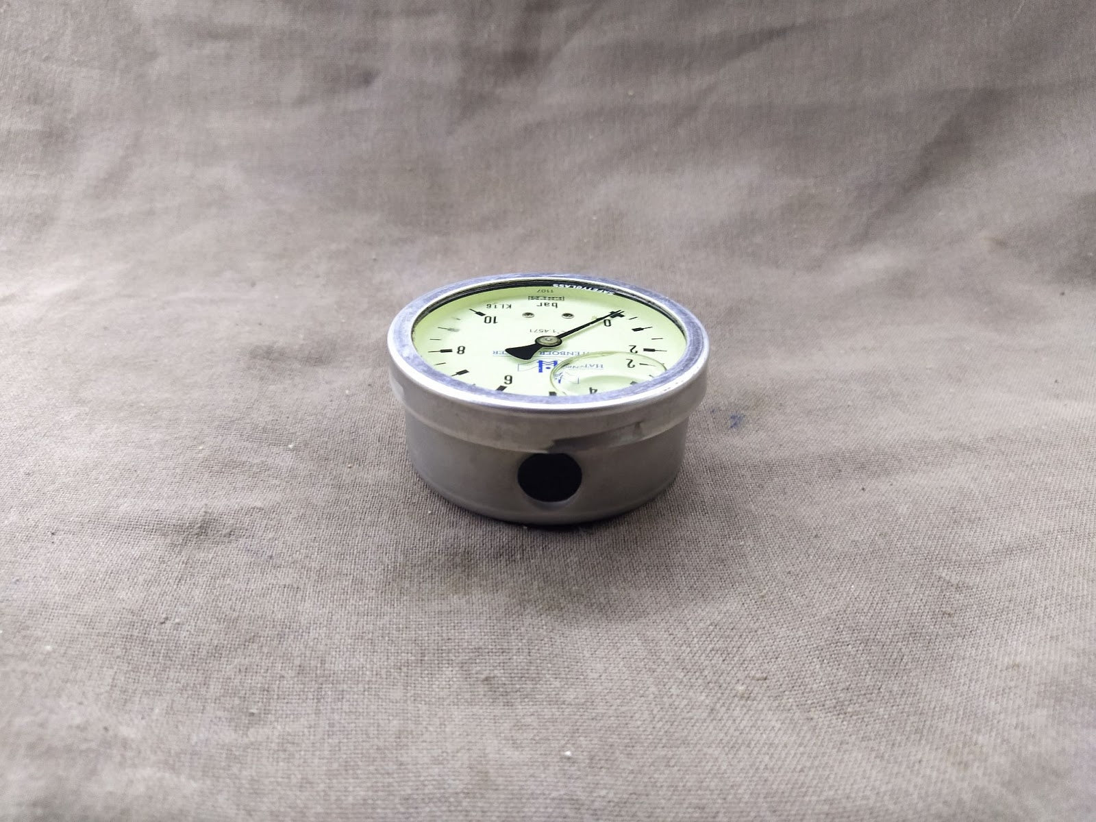 Hatenboer Water ENFM  C 1.4571 Pressure Gauge 10 BAR KI. 1.6