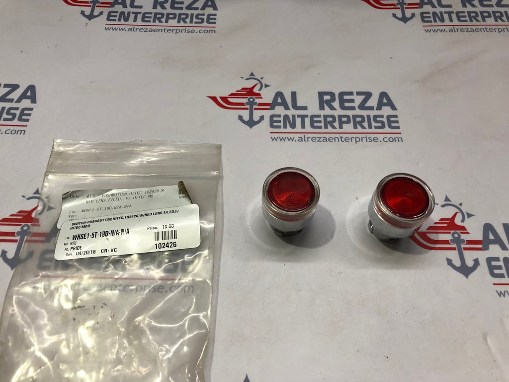 HITEC 102426 RED PUSH BUTTON LOT OF 2 UNIT