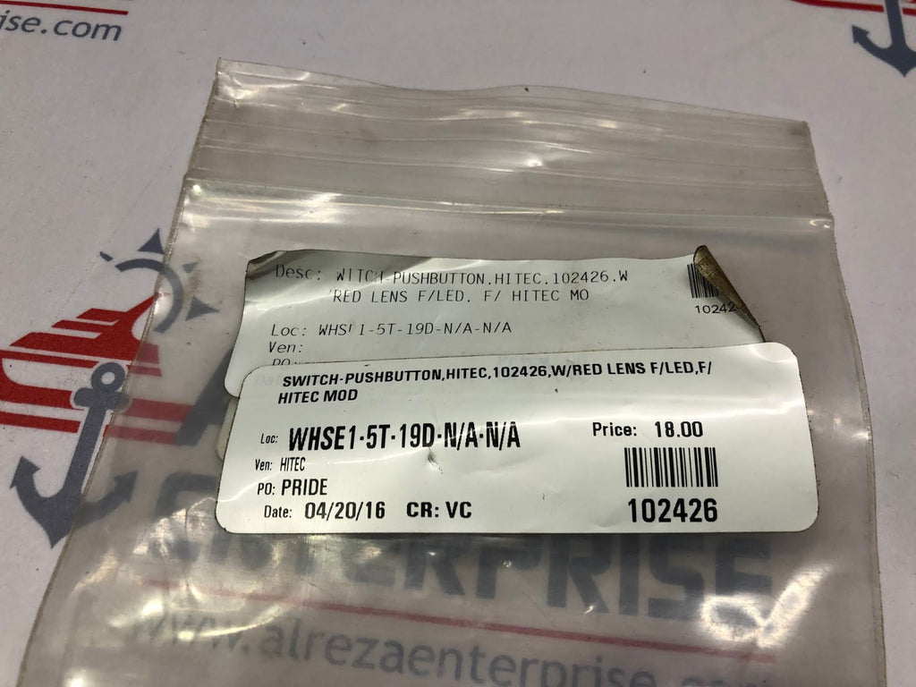 HITEC 102426 RED PUSH BUTTON LOT OF 2 UNIT