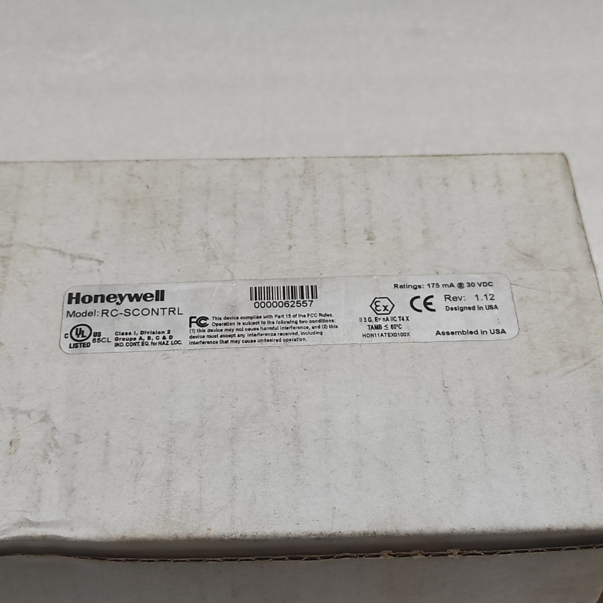 HONEYWELL RC-SCONTRLRC500 REMOTE TERMINAL UNIT 10-30VDC