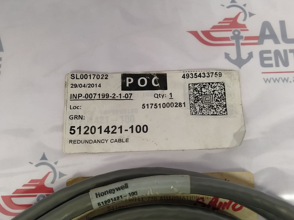 Honeywell 51201421-100 Revision D Redundancy Cable