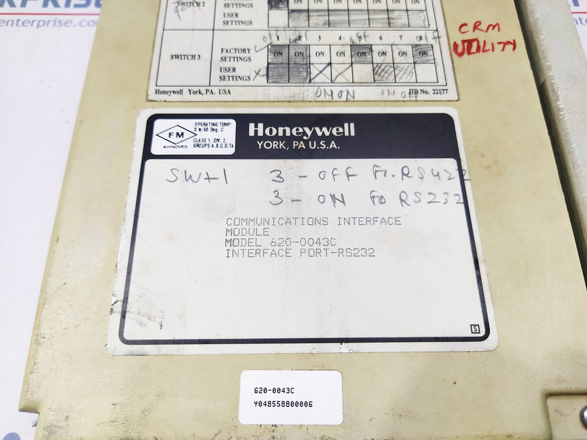 HONEYWELL 620-0043C COMMUNICATION INTERFACE MODULE