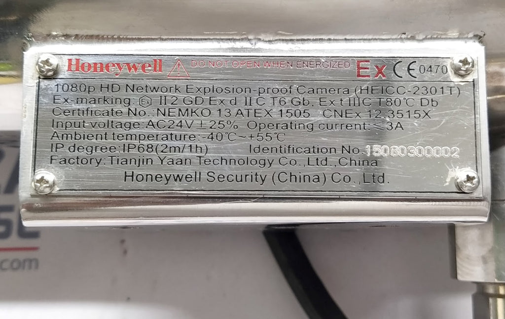 HONEYWELL HEICC-2301T HD 1080P NETWORK EXPLOSION PROOF CAMERA