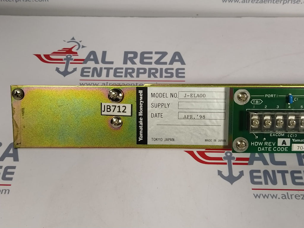 Honeywell J-ELA00 704038010 Revision A 80360558-001
