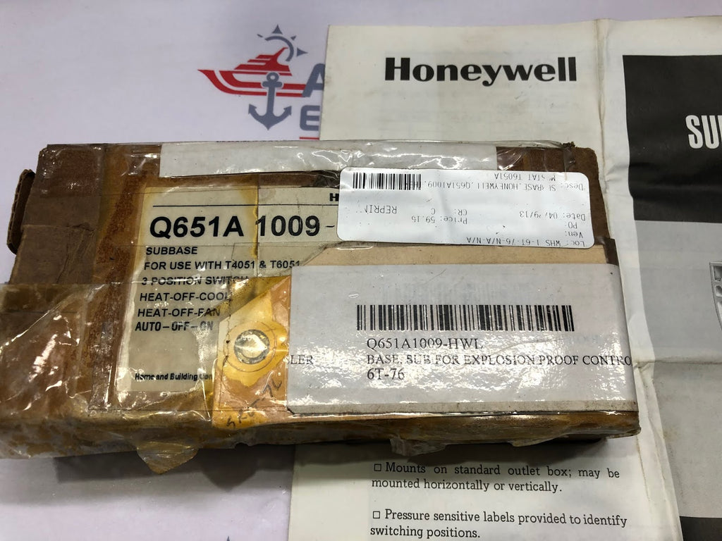 HONEYWELL Q651A-1009-1H MULTI SWITCHING SUBBASE