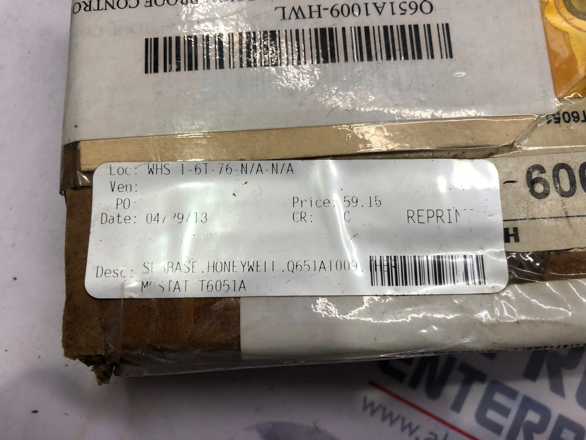 HONEYWELL Q651A-1009-1H MULTI SWITCHING SUBBASE