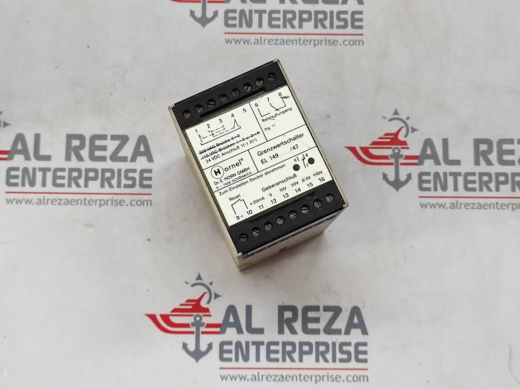 HORNEL EL 149043/47 SPEED LIMIT SWITCH 24VDC EL149043-47