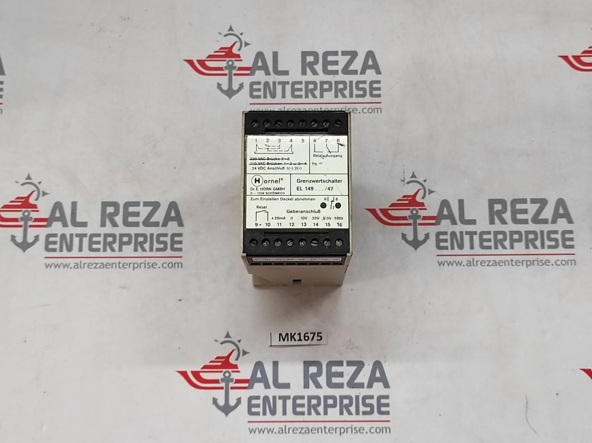 HORNEL EL 149043/47 SPEED LIMIT SWITCH 24VDC EL149043-47