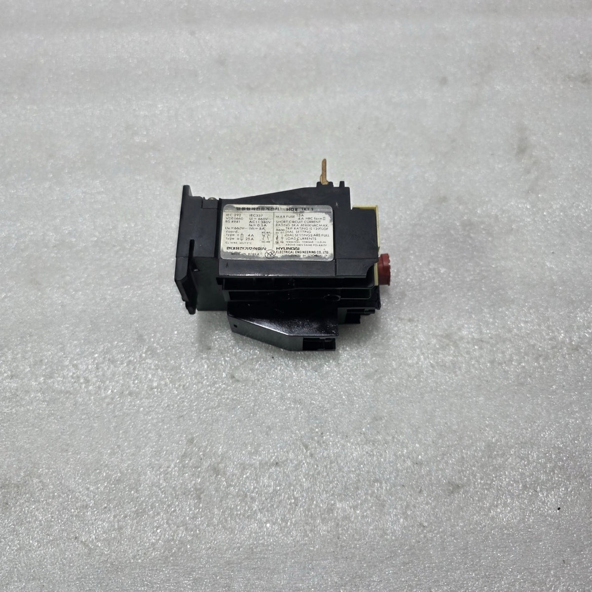 HYUNDAI HOR 1K 1.2 THERMAL OVERLOAD RELAY 3 POLE 0.8-1.2A (FLC DIAL)