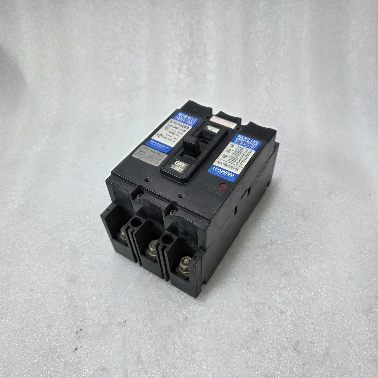 HYUNDAI HBH-103 MOLDED CASE CIRCUIT BREAKER 3P 100A 660V MCCB 18KA