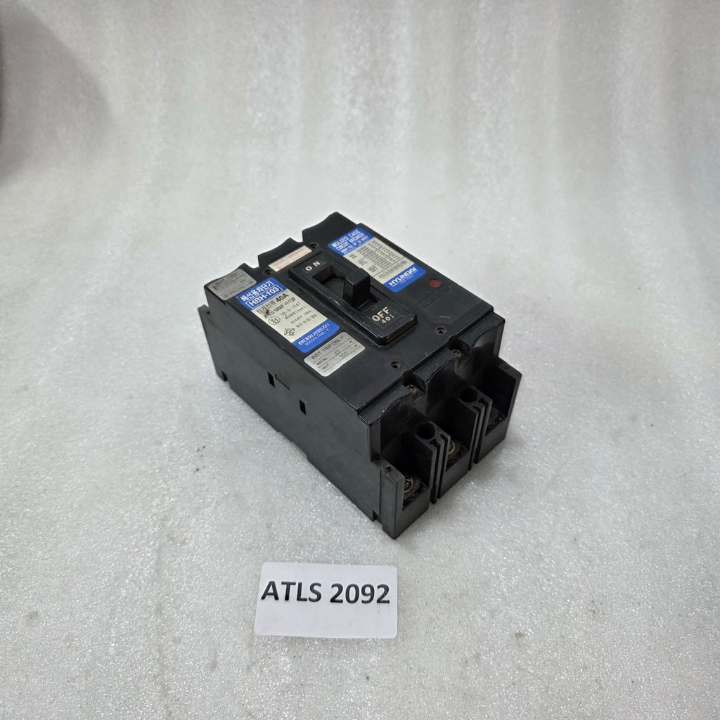 HYUNDAI HBH-103 MOLDED CASE CIRCUIT BREAKER 3P 40A 660V MCCB 18KA INDUSTRIAL PRO