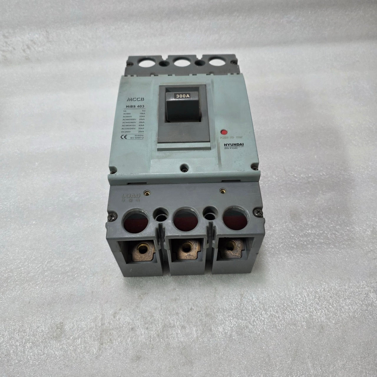 HYUNDAI HiBS 403 MCCB 300A 3P 660V 50kA MOLDED CASE CIRCUIT BREAKER PRE-OWNED