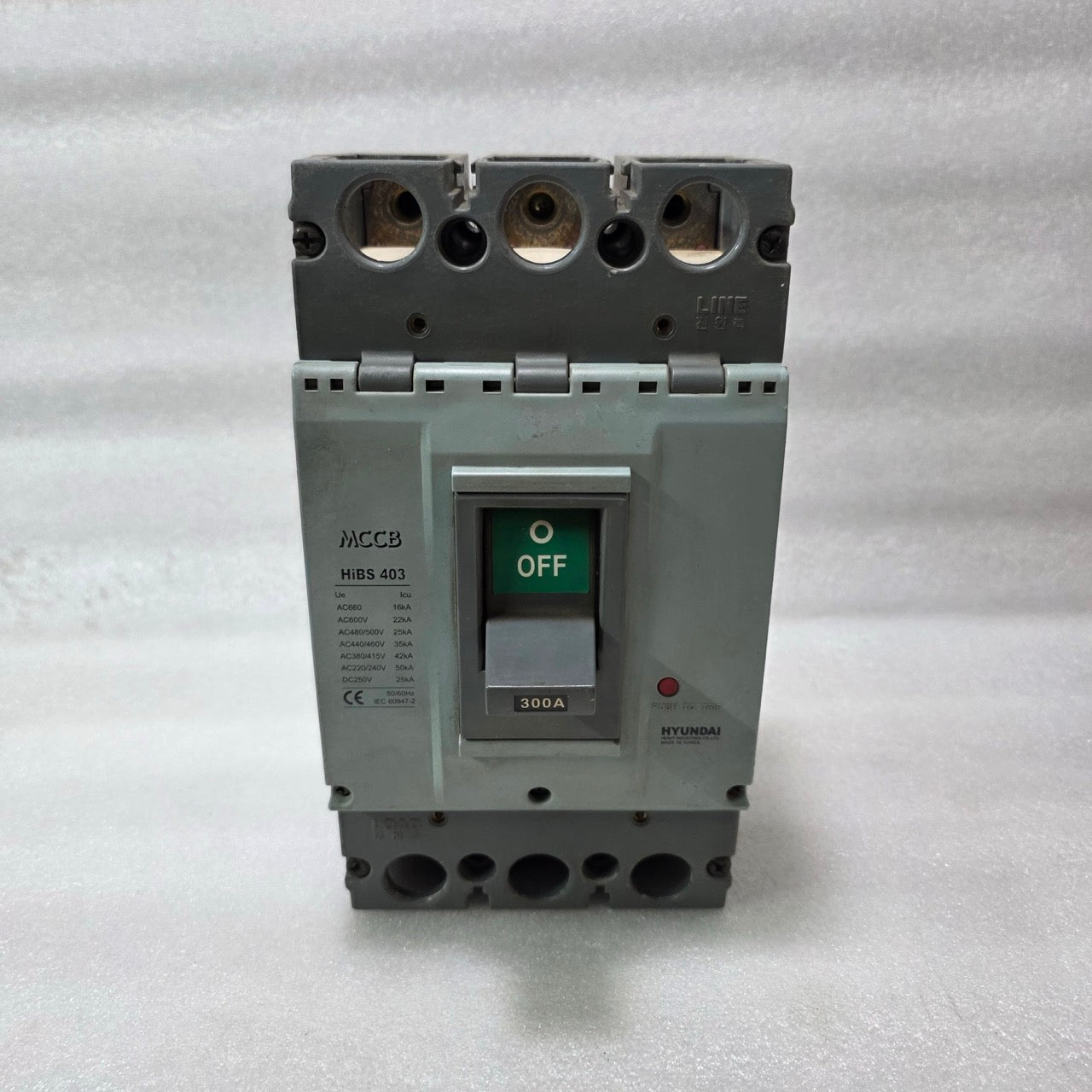 HYUNDAI HiBS 403 MCCB 300A 3P 660V 50kA MOLDED CASE CIRCUIT BREAKER PRE-OWNED