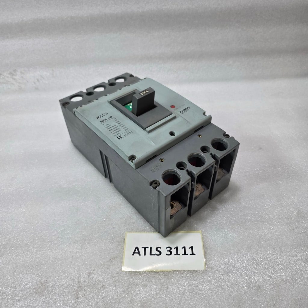 HYUNDAI HiBS 403 MCCB 300A 3P 660V 50kA MOLDED CASE CIRCUIT BREAKER PRE-OWNED