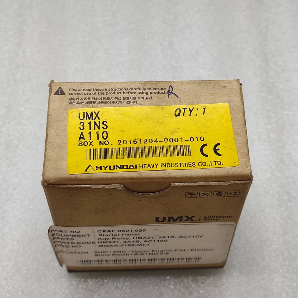 HYUNDAI UMX 31 CONTACTOR RELAY COIL VOLTAGE 100-110V