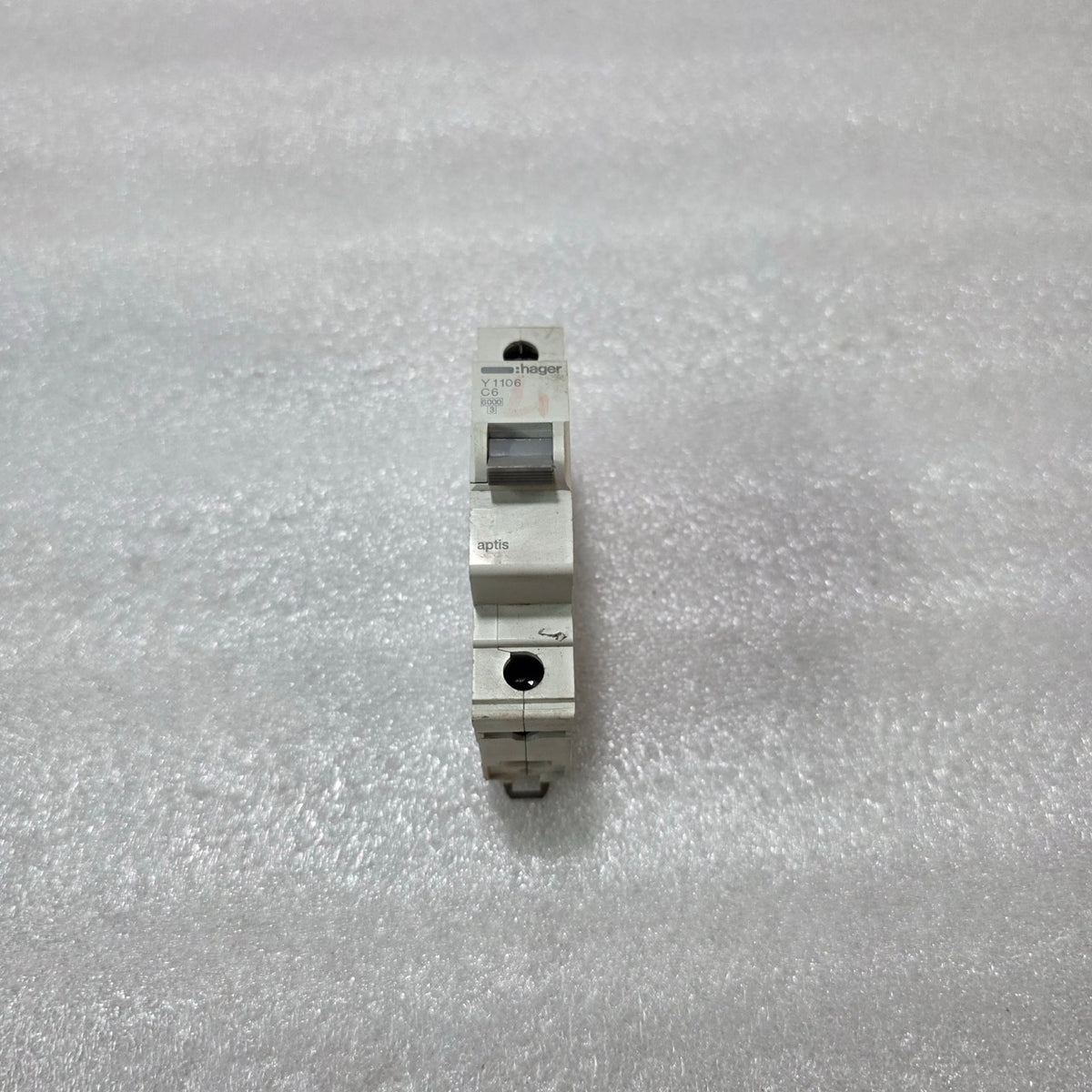 HAGER Y1106 6A 1-POLE TYPE C MCB 6KA APTIS SERIES DIN RAIL MINIATURE CIRCUIT BRE
