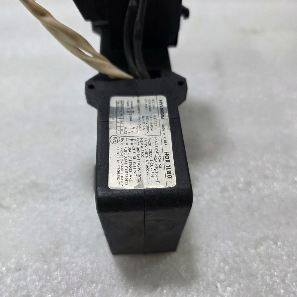 HYUNDAI HOR 1L80 THERMAL OVERLOAD RELAY WITH CT BLOCK 40A – 80A (via CT block)