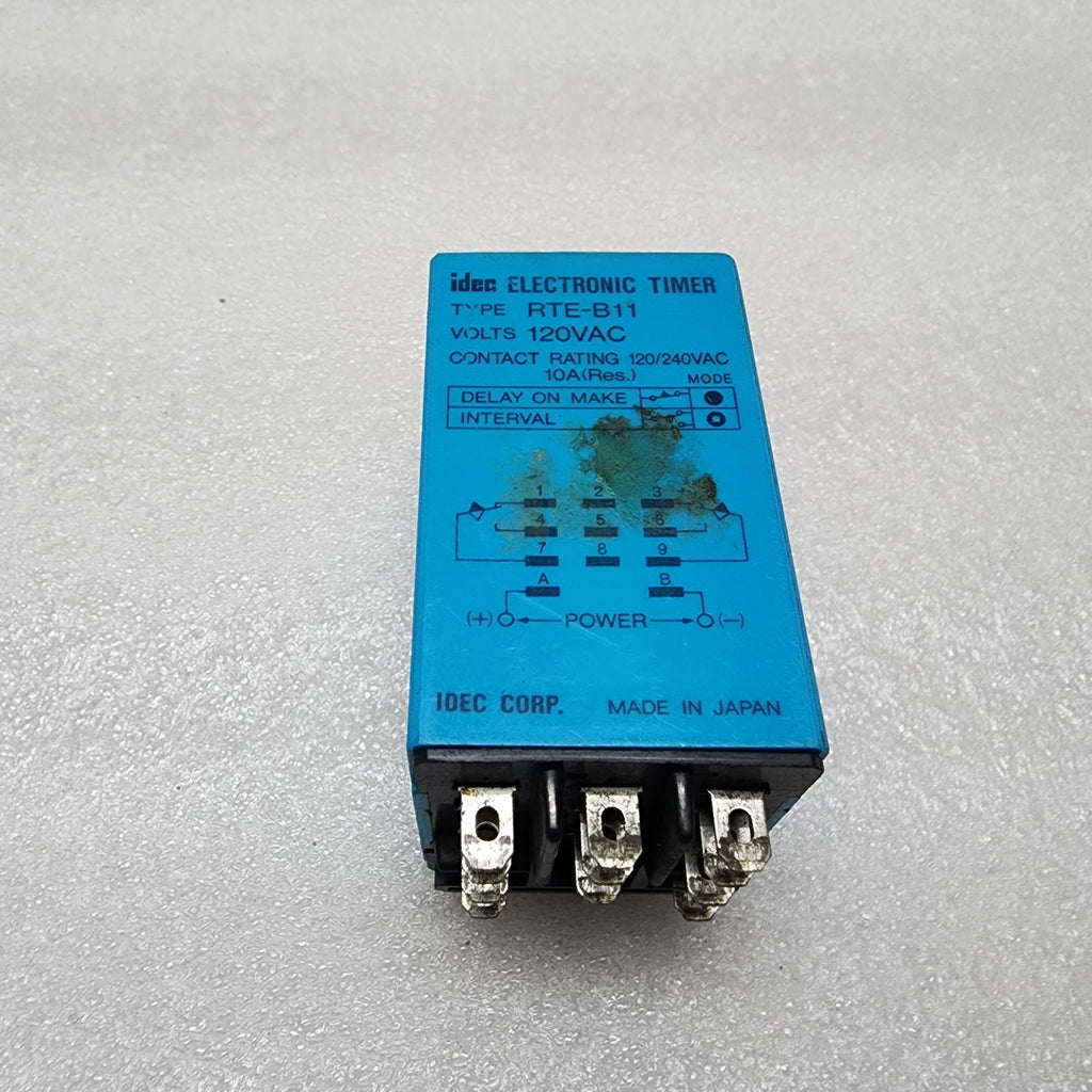 IDEC RTE-B11 ELECTRONIC TIMER 120VAC