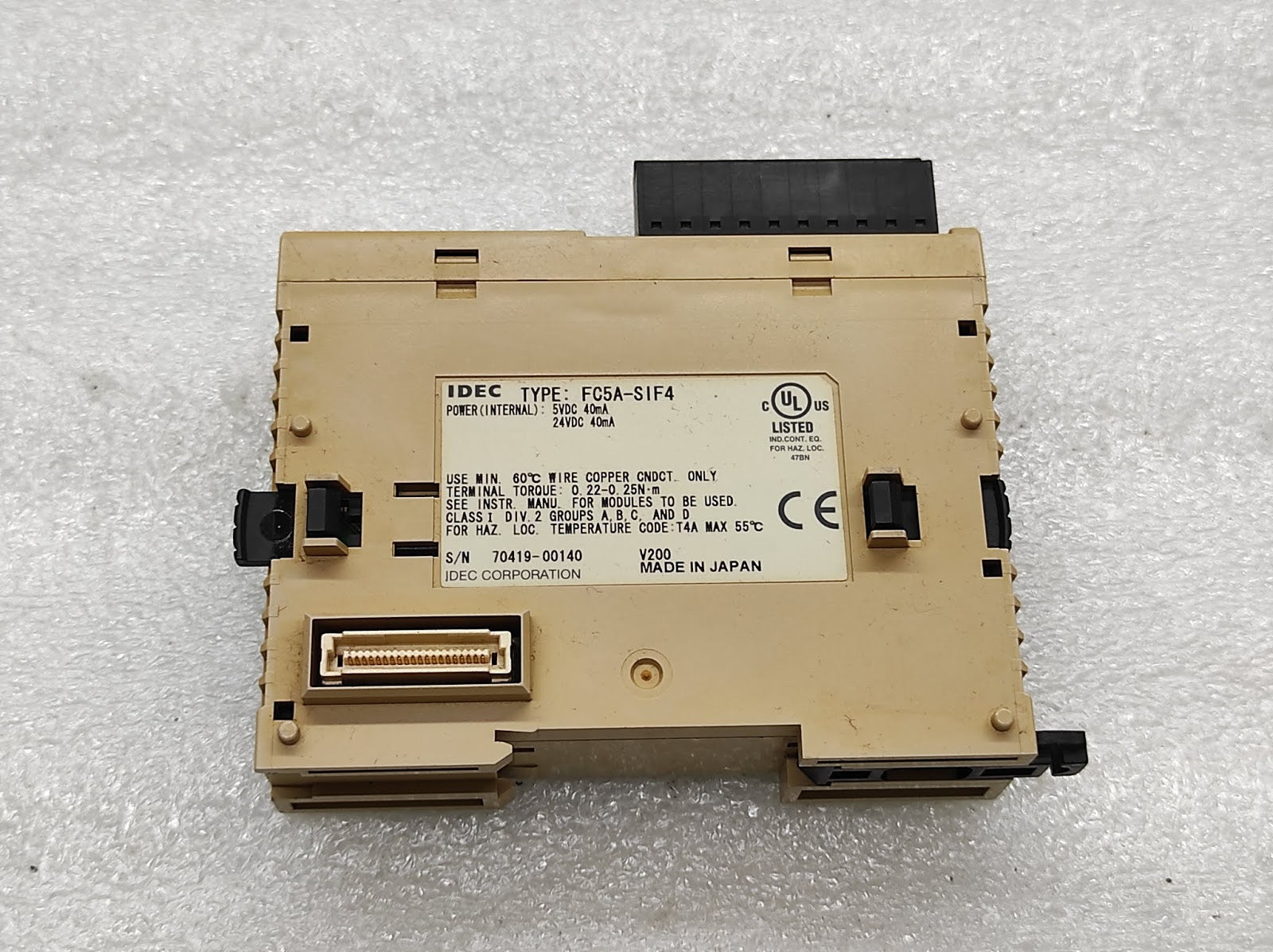 IDEC FC5A-SIF4 PLC EXPANSION MODULE