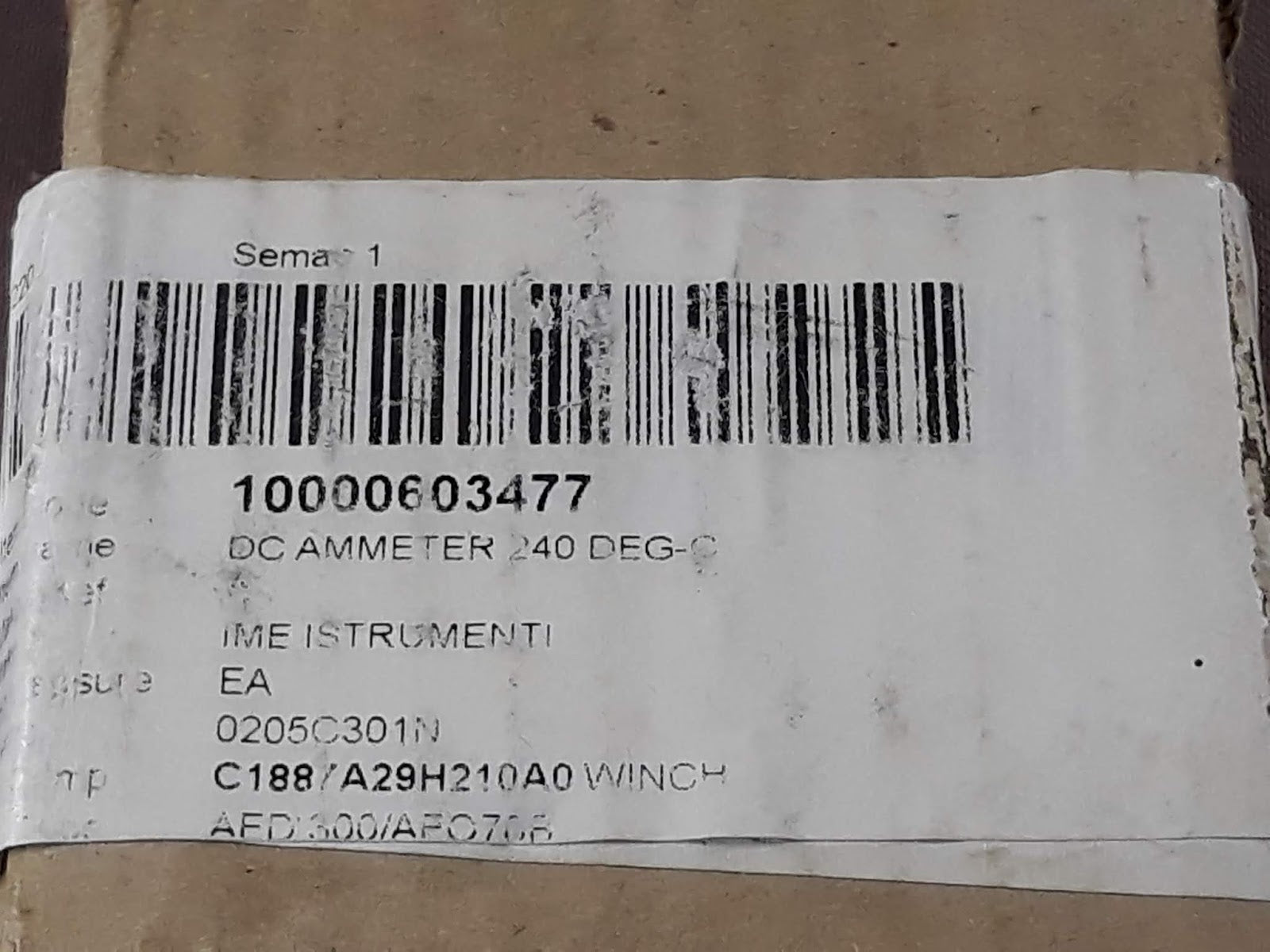 IME AQ72M Single Phase Analogue Ammeter for Direct Current AN632A1001