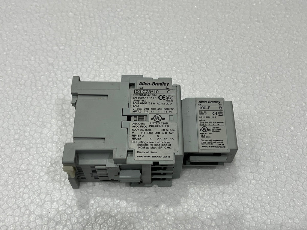 ALLEN BRADLEY CAT 100-C23-10 32A MAGNETIC CONTACTOR COIL VOLTAGE 230V 100-F