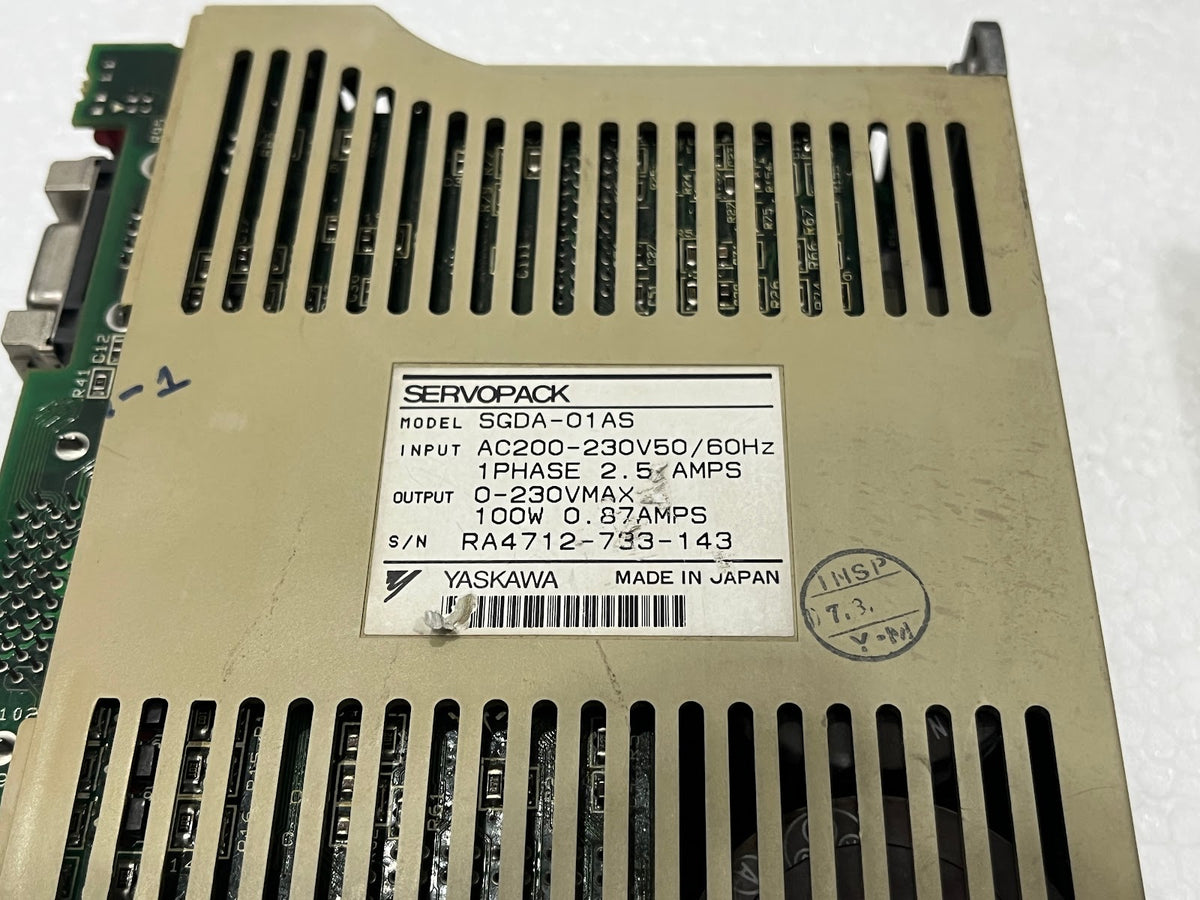 YASKAWA SGDA-01AS AC SERVOPACK SERVO DRIVE FRONT COVER BROKEN