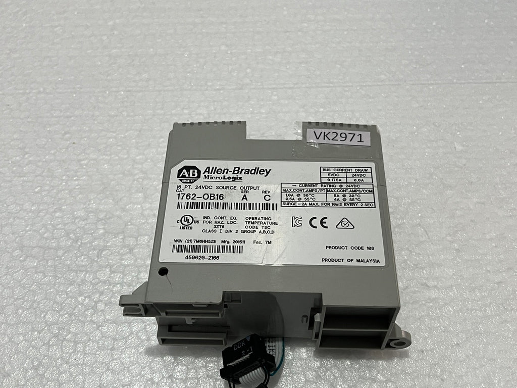 ALLEN BRADLEY CAT 1762-OB16 SER A SOLID STATE OUTPUT MODULE