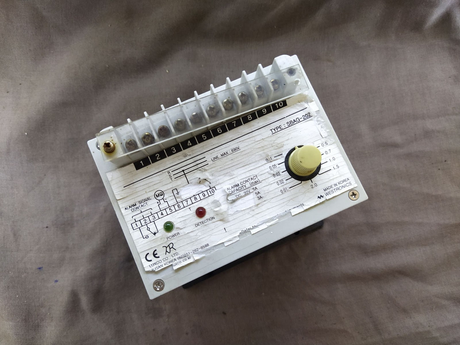 WESTRONICS SBAG-202 GROUNDING RESISTANCE MONITOR 220V