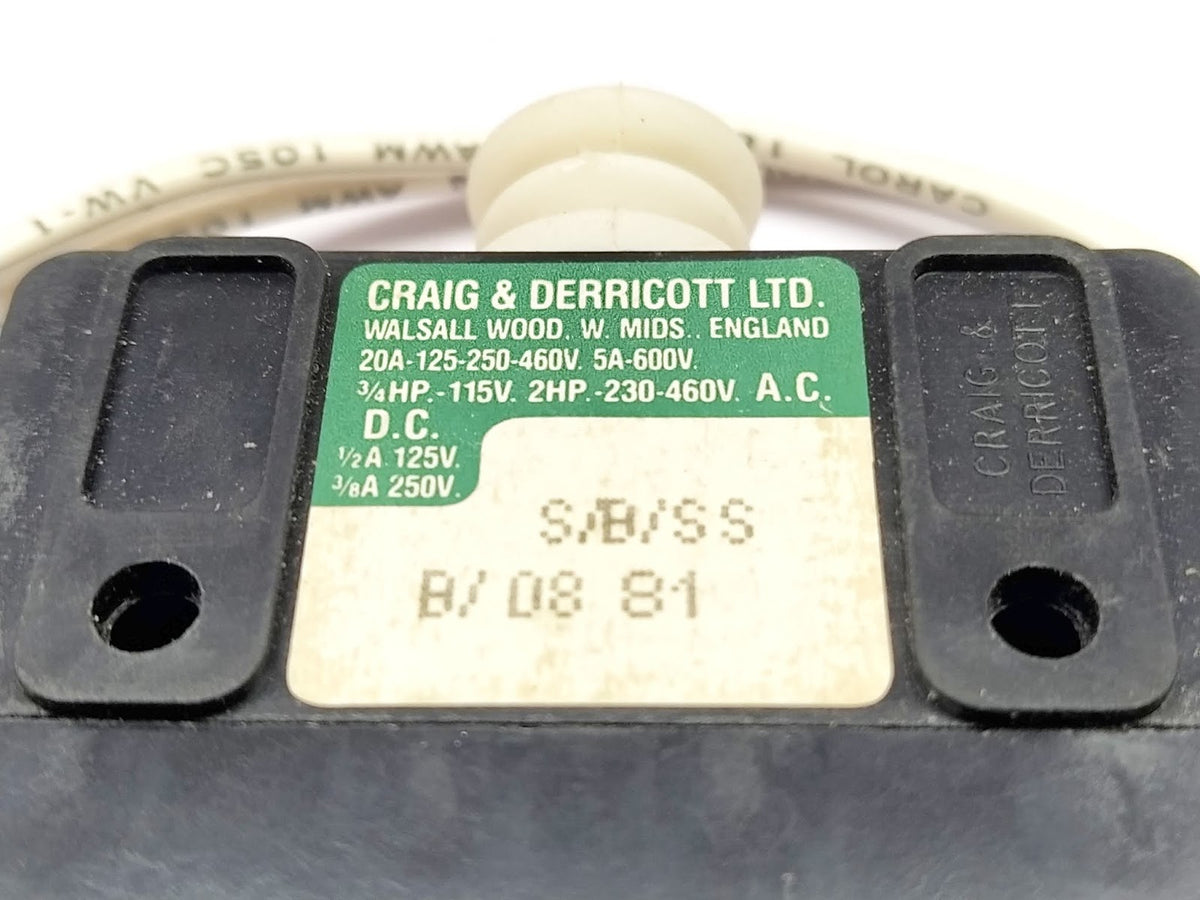 ASTRALUX 1471648 CRAIG & DERRICOTT S/B/SS - B/08 81 LIMIT SWITCH