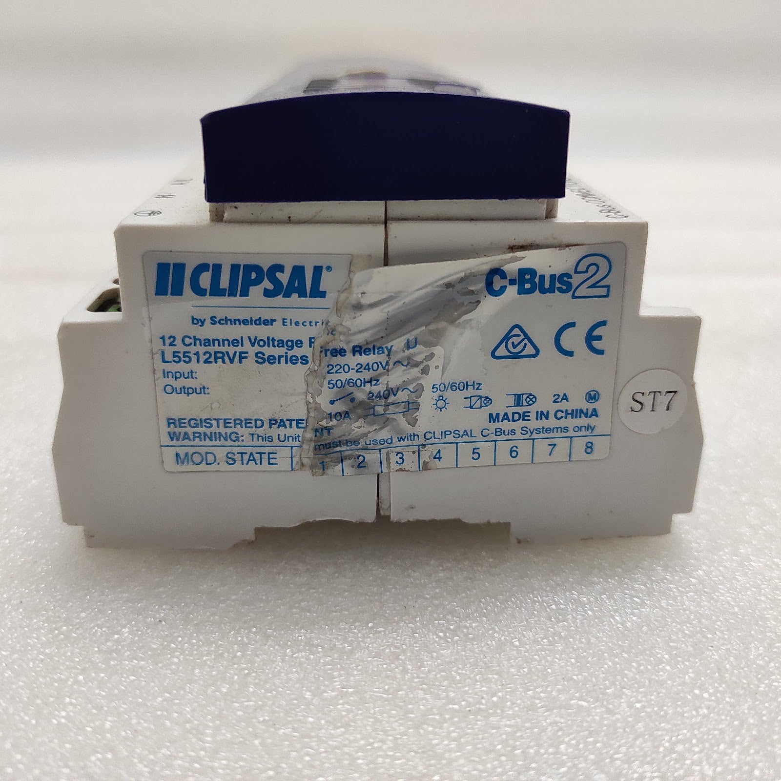 CLIPSAL C-BUS2 12-CHANNEL VOLTAGE FREE RELAY L5512RVF  220-240V FOR PARTS