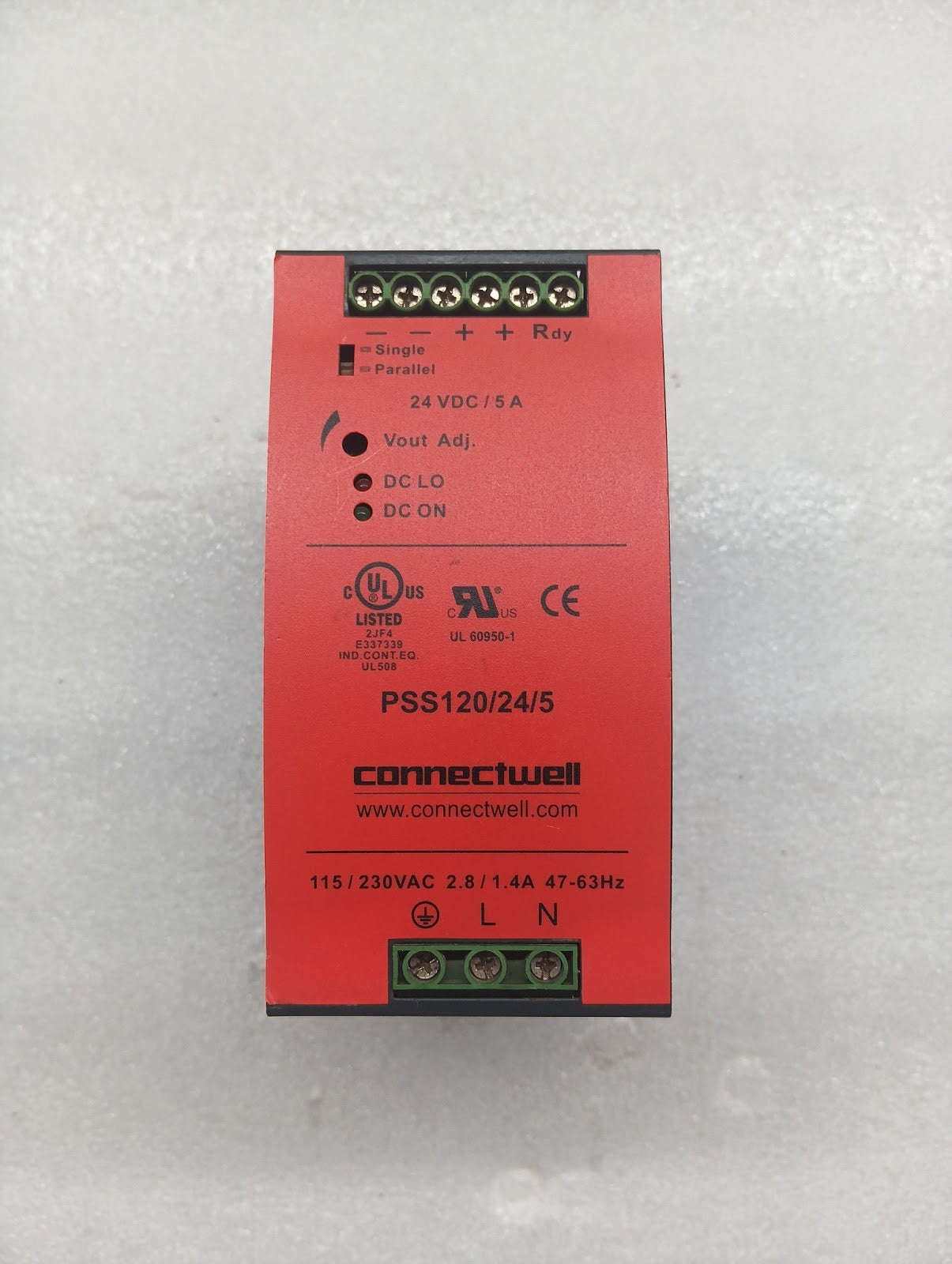 CONNECTWELL PSS120/24/5 POWER SUPPLY 24VDC 5A