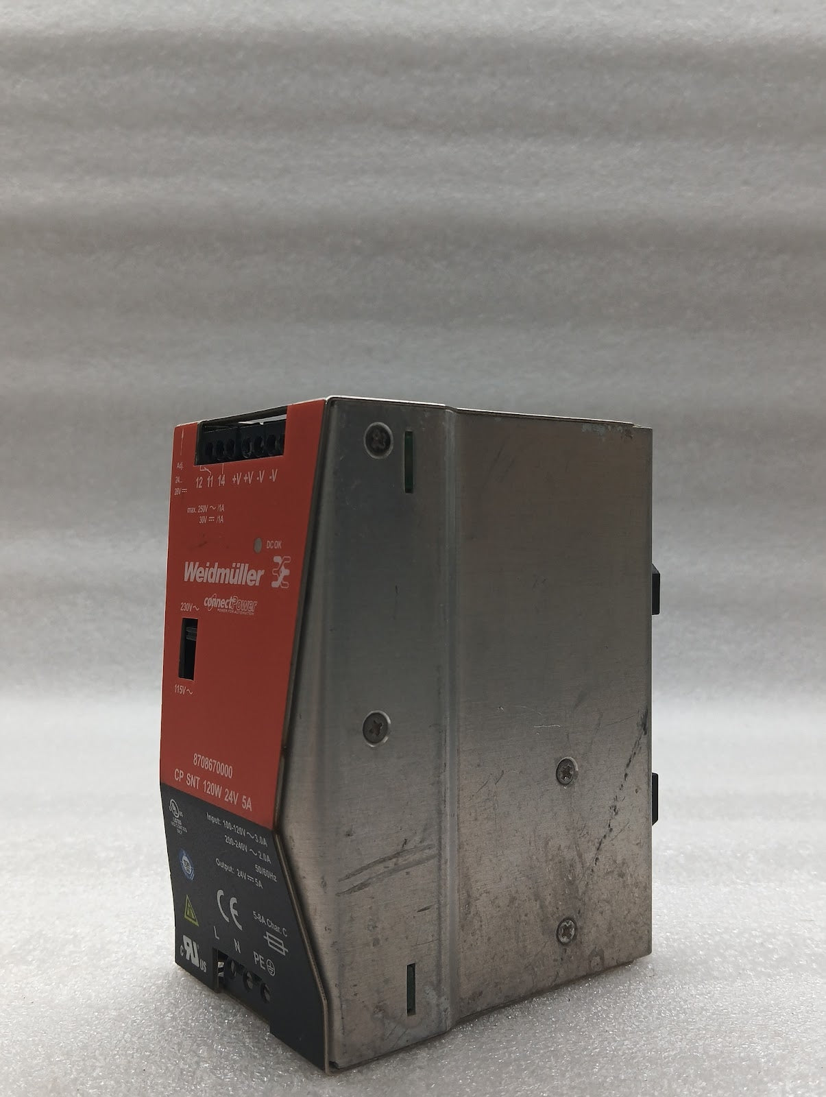 WEIDMULLER CP SNT 120W 24V 5A POWER SUPPLY 8708670000