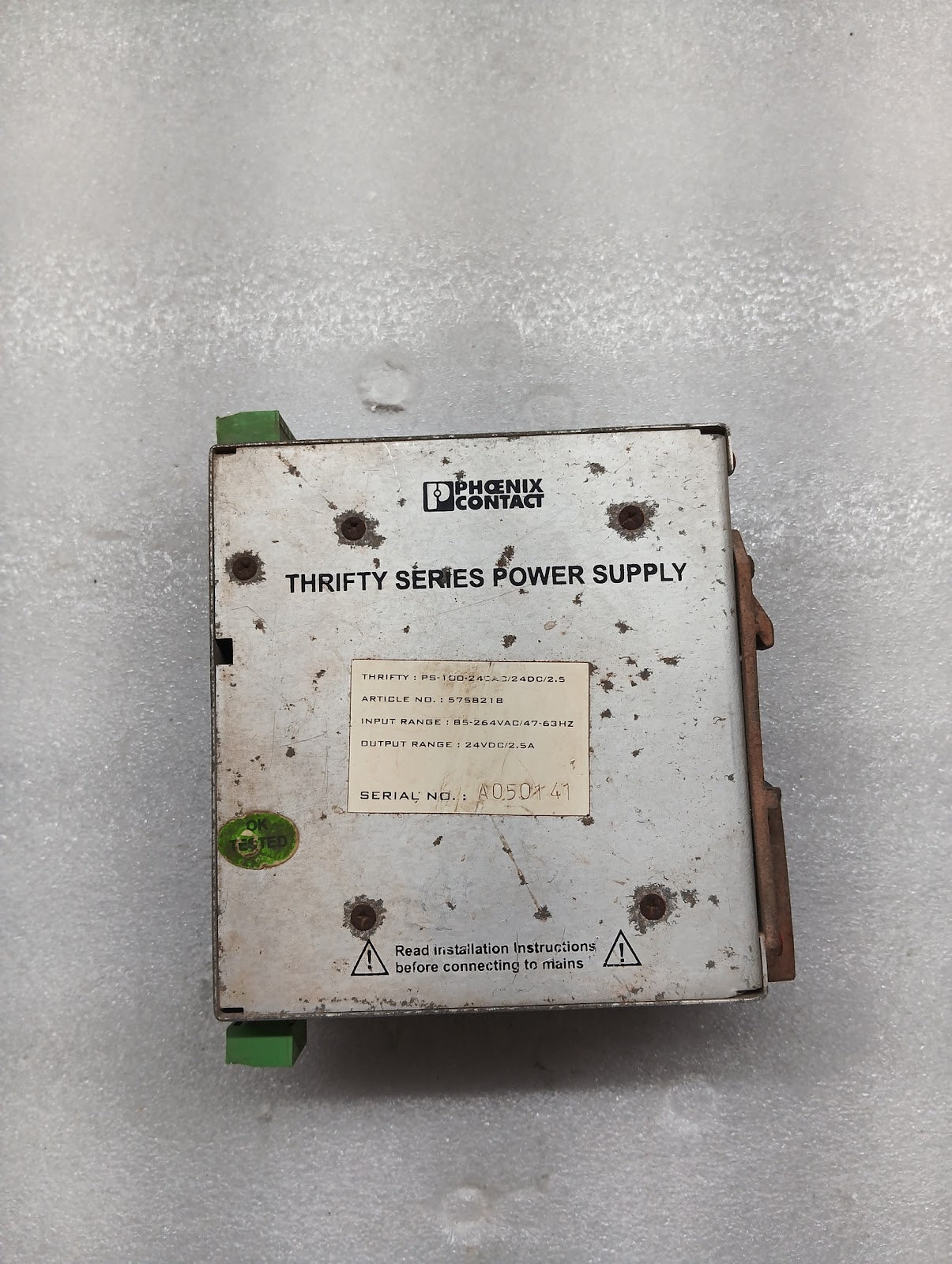 PHOENIX CONTACT 5758218 THRIFTY POWER SUPPLY 24V 2.5A