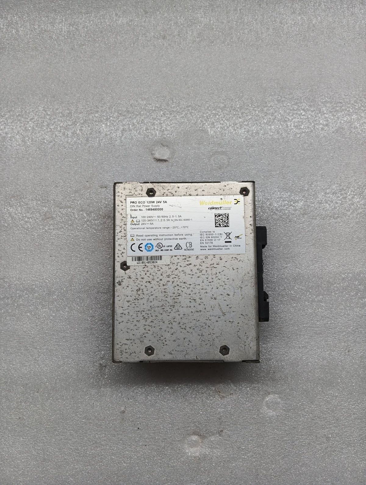 WEIDMULLER PRO ECO 120W 24V 5A POWER SUPPLY 1469480000