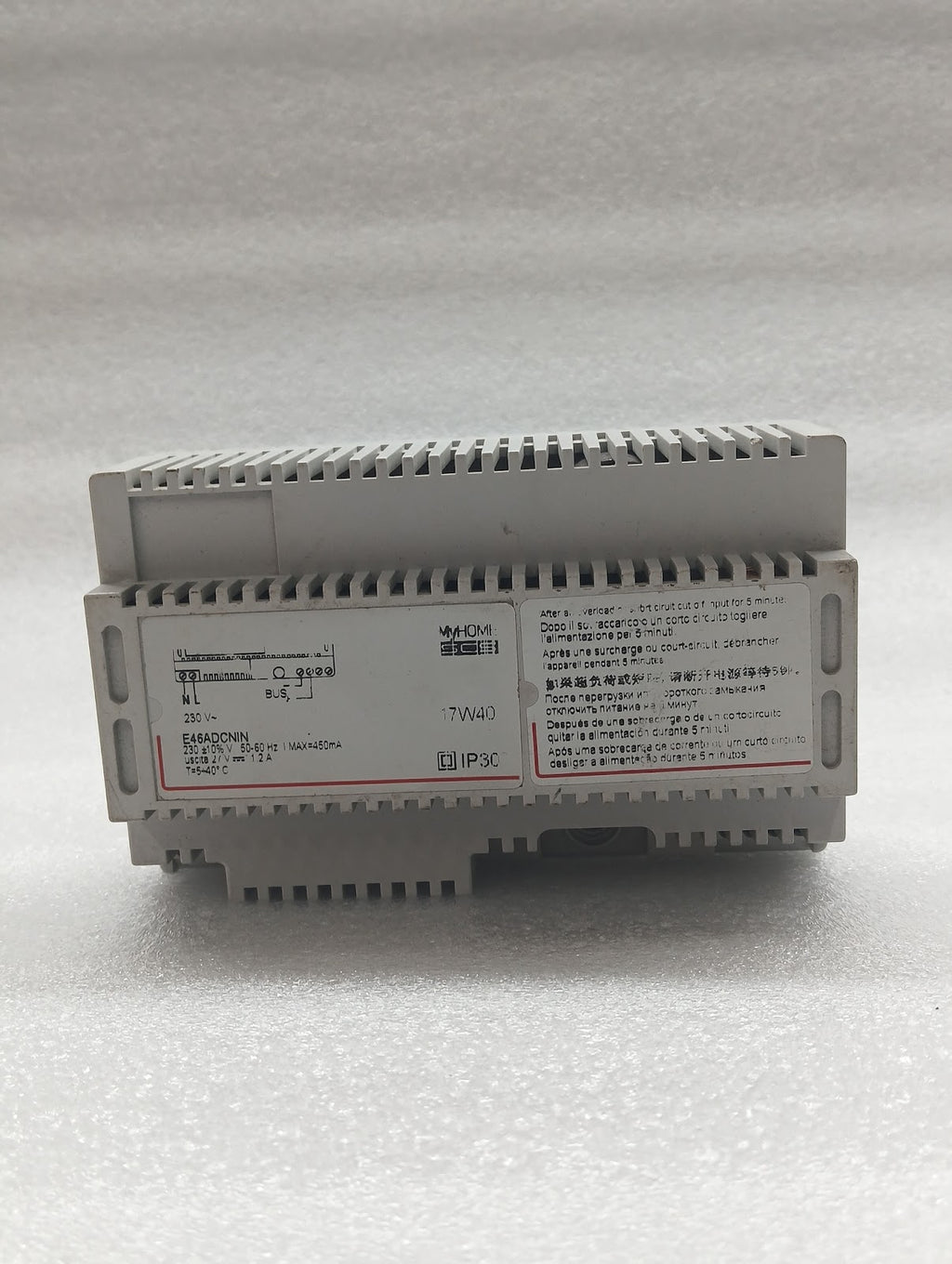 BTICINO MYHOME SCS E46ADCN POWER SUPPLY 17W40 230V E46ADCN